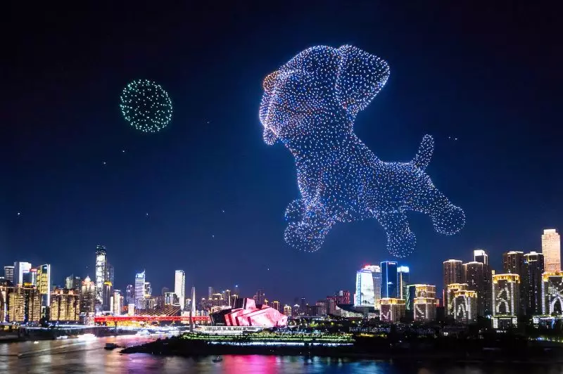 World Record Lights Up the Chongqing Sky