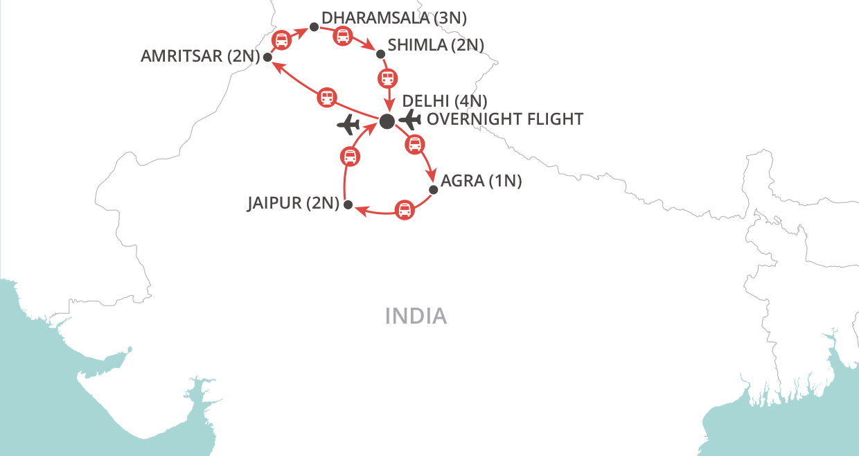 Northern India Discovery map