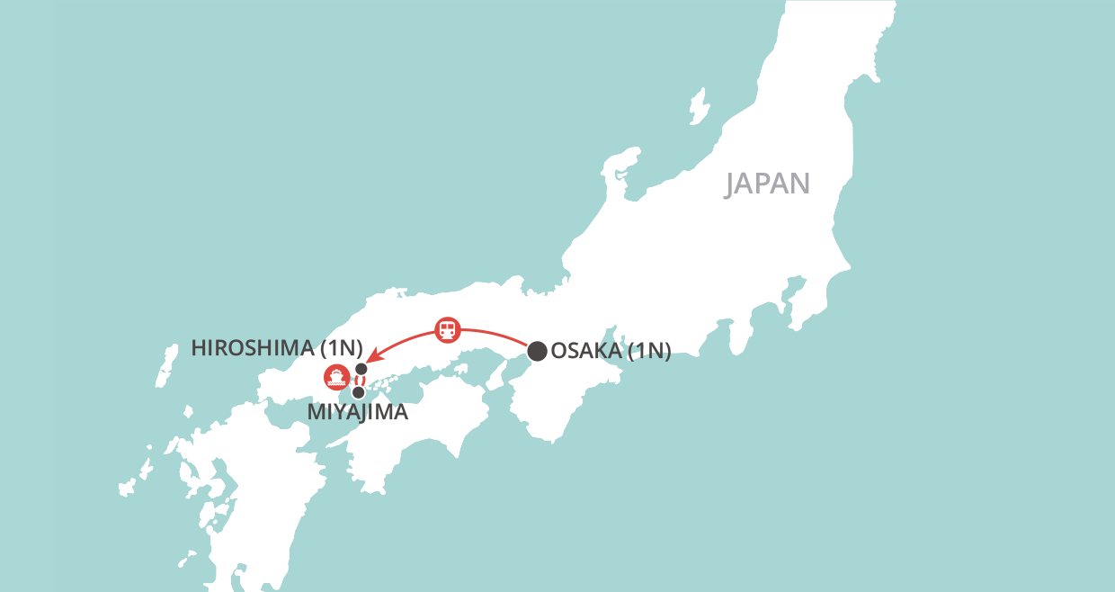 Hiroshima & Miyajima Extension map