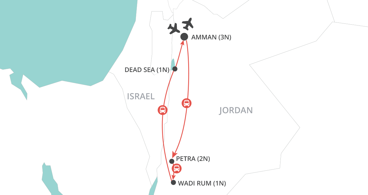 Journey Through Jordan map