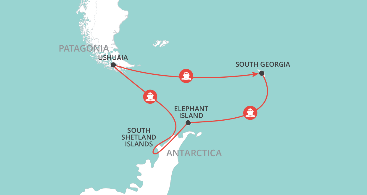 South Georgia & Antarctic Peninsula map