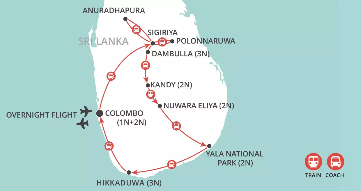 Christmas in Sri Lanka map