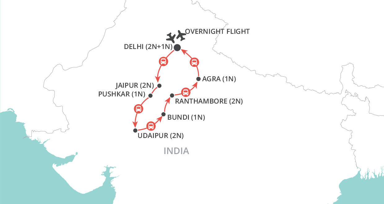 Inspiring India  map