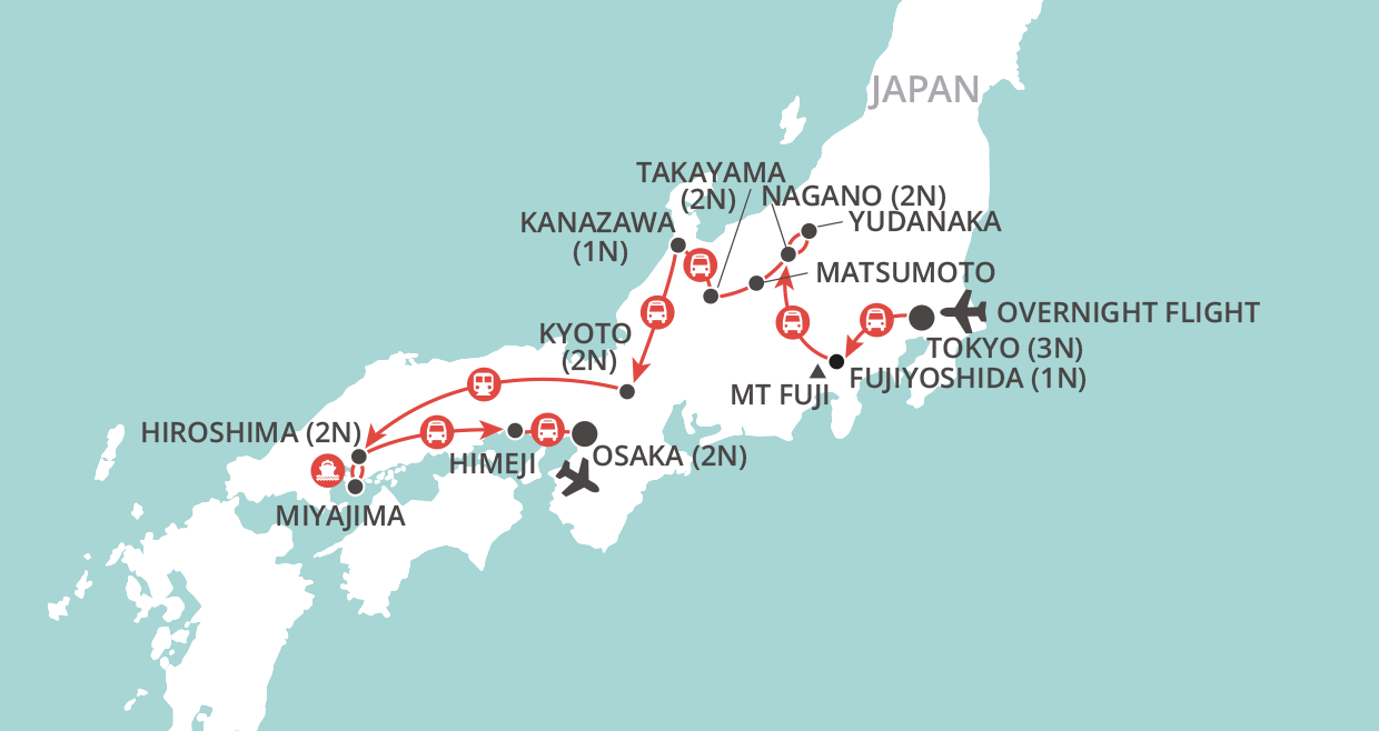 Best of Japan map