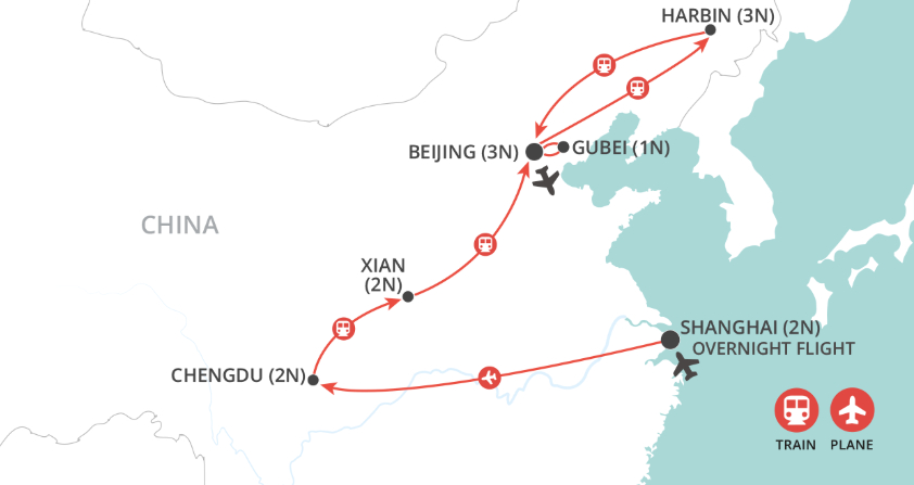 China: Winter Wonderland map