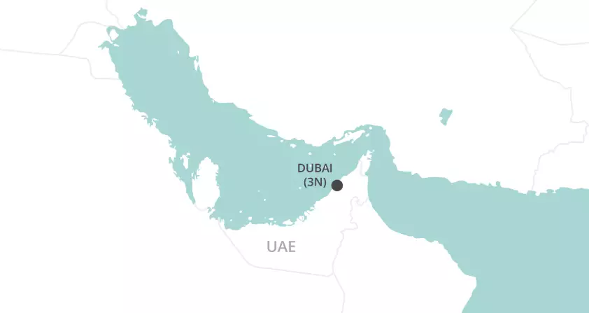 Dubai & the Desert - Stopover map