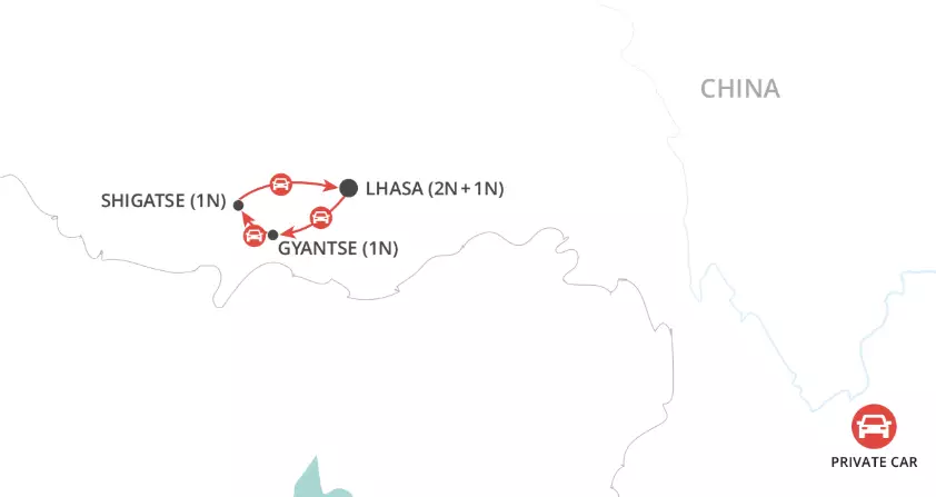 Spiritual Tibet map