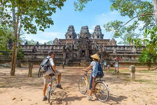 The vast, enchanting temple complex of Angkor is a classic destination for all visitors to Cambodia. Consider seeing it from a new perspective – by bicycle, tuk-tuk or even a chauffeured classic car. 