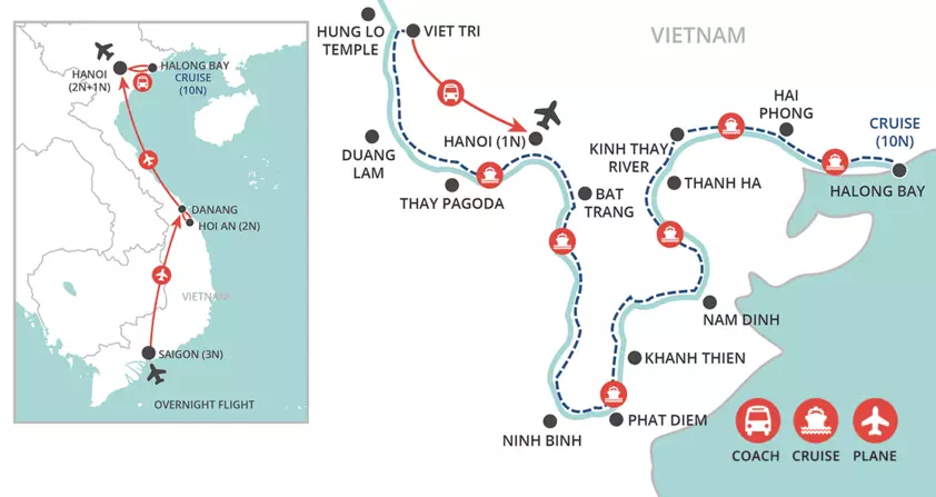 Vietnam & Red River Uncovered  map