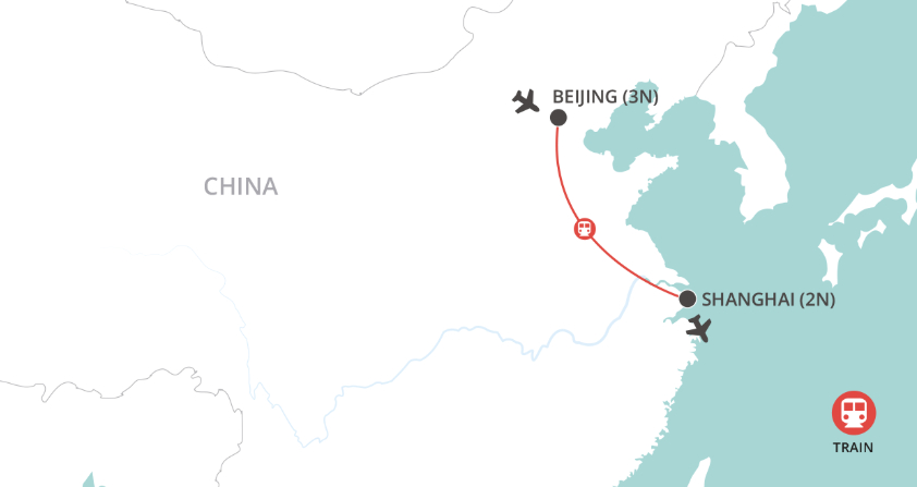 Beijing & Shanghai Short Stay map
