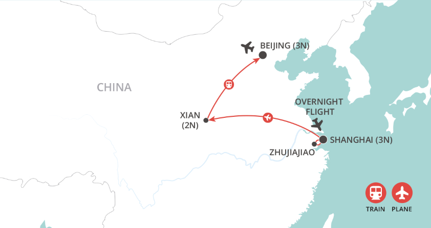 A China Experience map