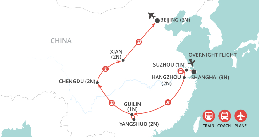 China Delights map