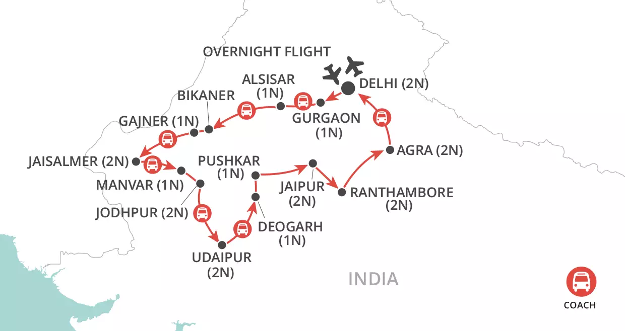 Rajasthan Panorama map